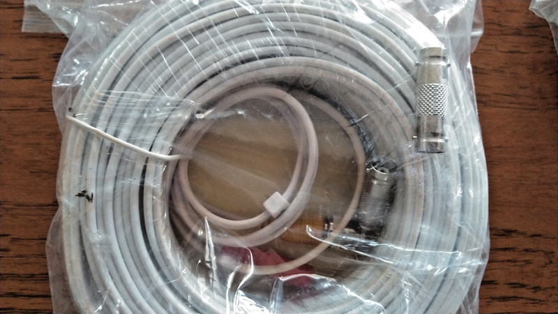 TWO NEW CABLES Video and Power Cable with Connector for Security - 25' and 100' gallery