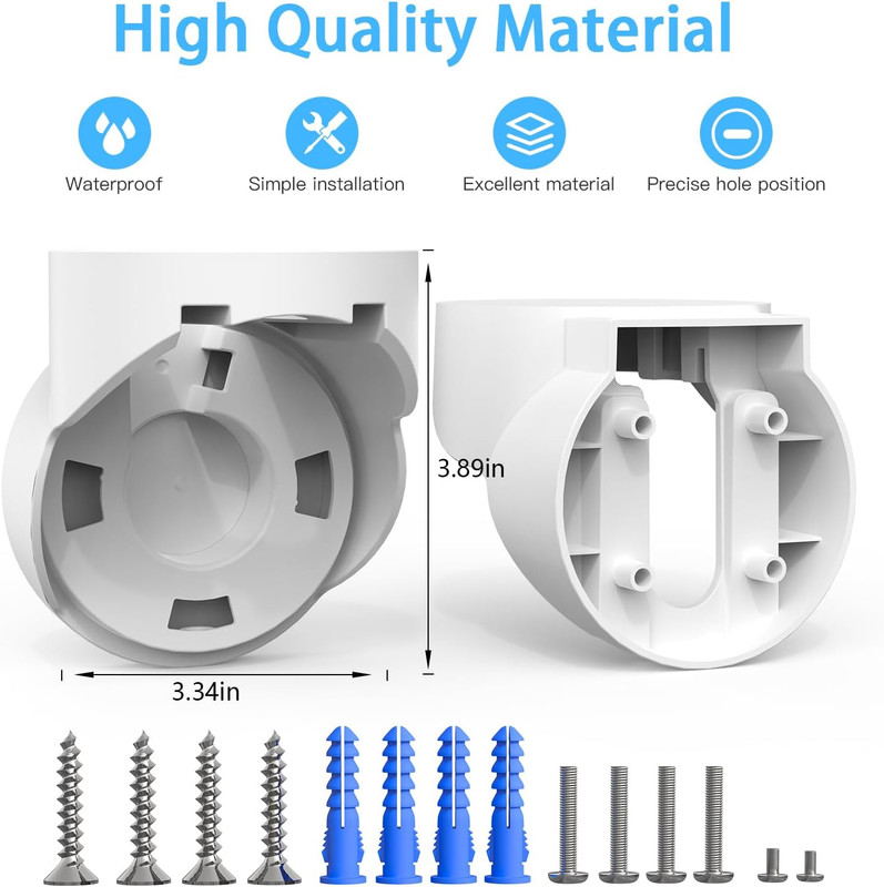 Outdoor Eave Mount Bracket White Security Camera Floodlight Holder gallery