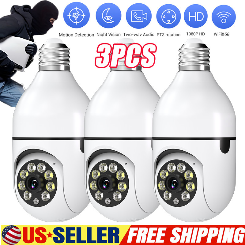 3PCS Wireless Security Camera System Outdoor Home 5G Wifi Night Vision Cam 1080P