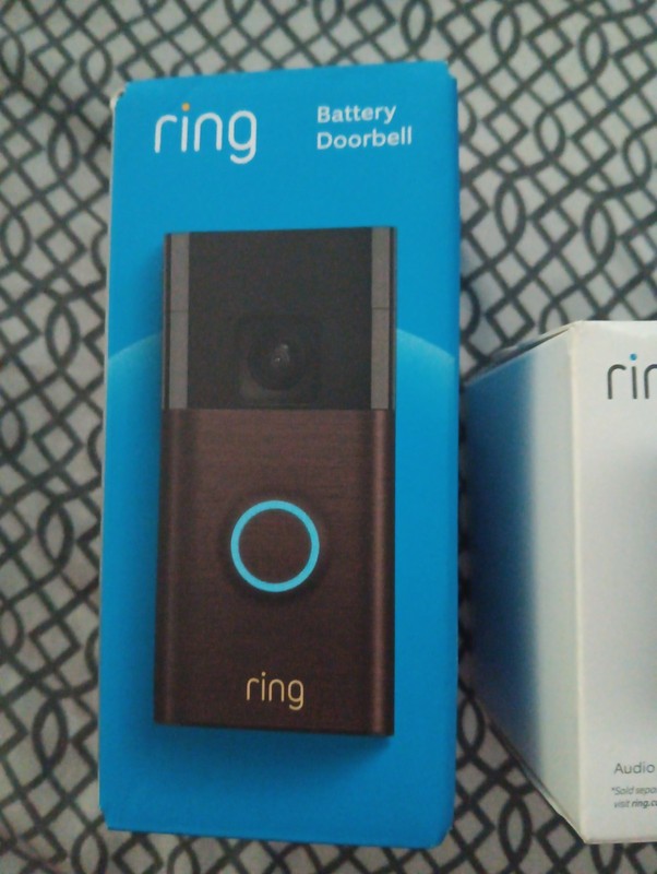 Ring Battery Operated Doorbell Camera With Free Ring Doorbell Chime. New In Box gallery