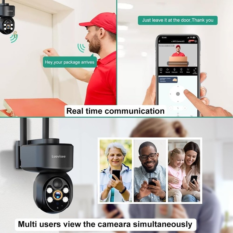 360° PTZ Solar Security Camera - Wireless Night Vision & Cloud Storage Features gallery