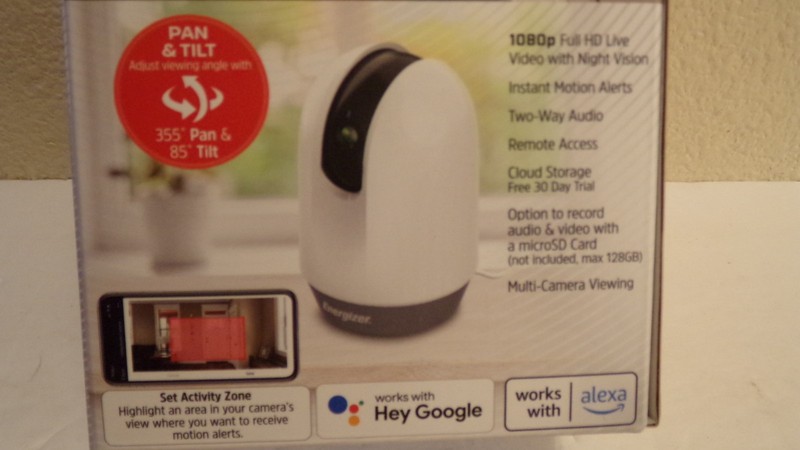 Energizer 1080p Indoor WIFI Security Camera New No Hub Needed Night Vision gallery