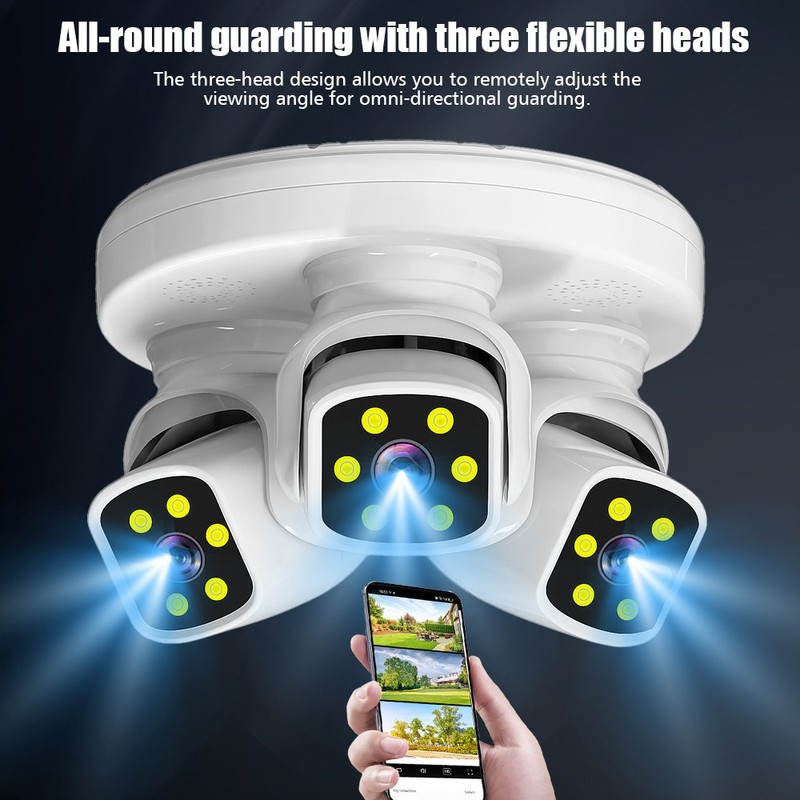 Wireless Outdoor Security Cameras Tri Lens 2-Way Talk Night Vision Surveillance gallery