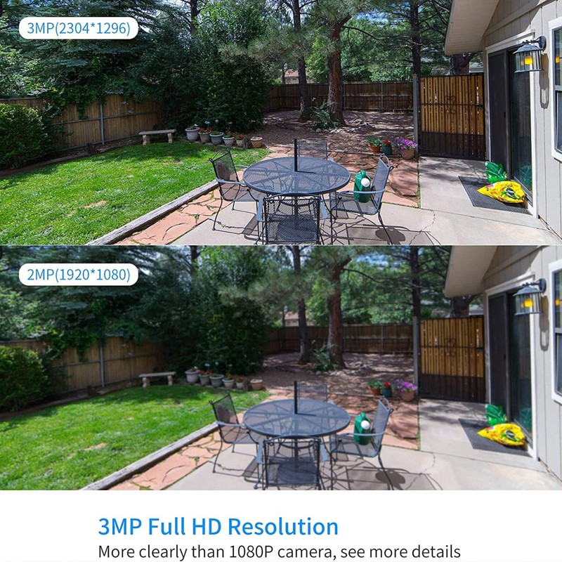 Hiseeu Camera Add on 3MP Outdoor Wireless 1 Count (Pack of 1), White gallery