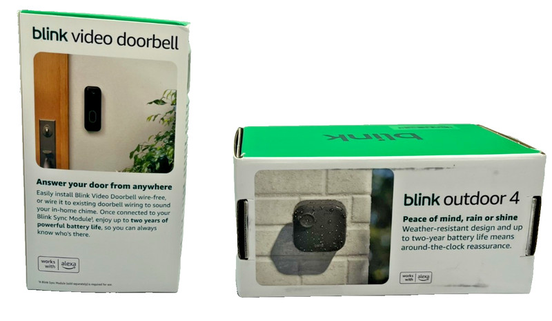 Blink Video Doorbell & Outdoor 4 Cam Wireless Security System w/ Sync Module HD gallery