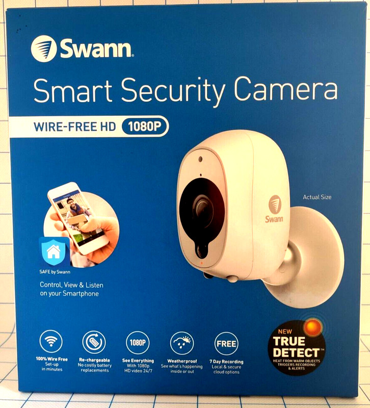 Swann Smart Security Camera Owner Manual Orig Box 1080P Wireless HD Weatherproof
