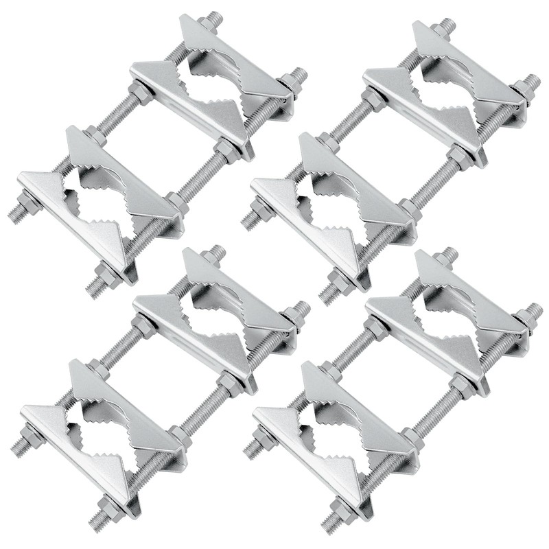 4 Pack Antenna Mast Clamp 2 inch Pole to Pole Mounting Kits Heavy Duty Mast to M