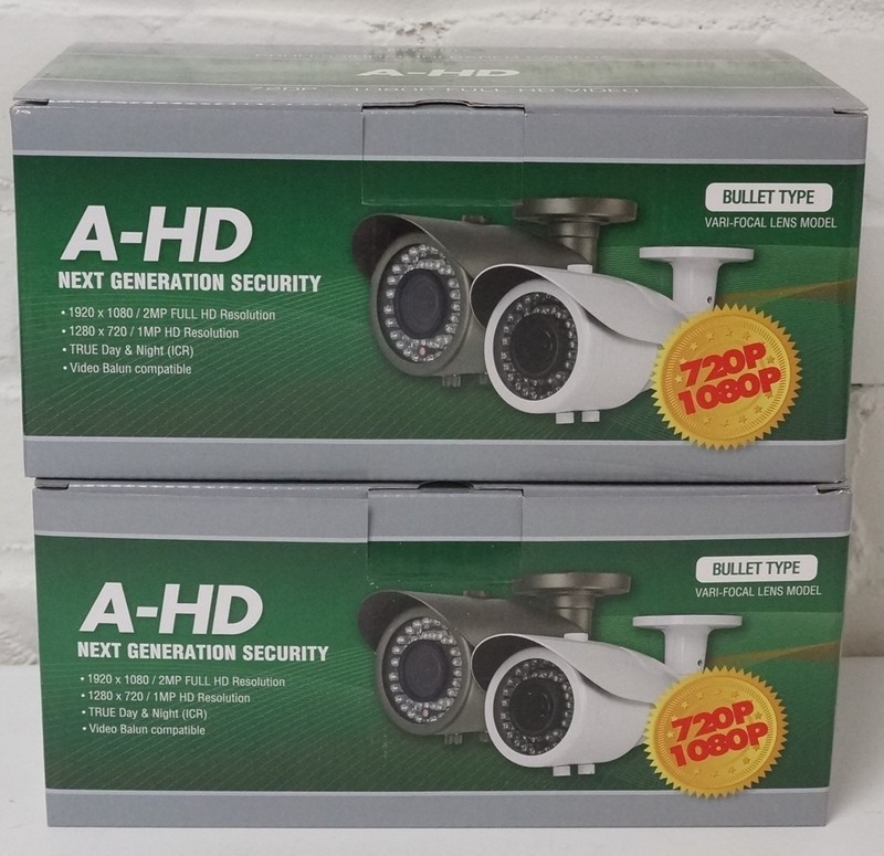 Lot of 2 AIR B1042V-B 720P AHD IR Bullet Security Cameras 2.8-12mm