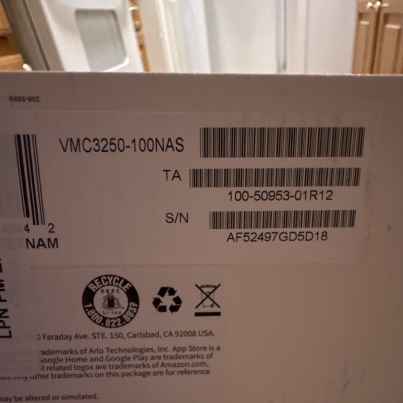 Arlo VMC3250-100NAS Wireless 1080p IP Camera Night Vision Wi-Fi Alexa