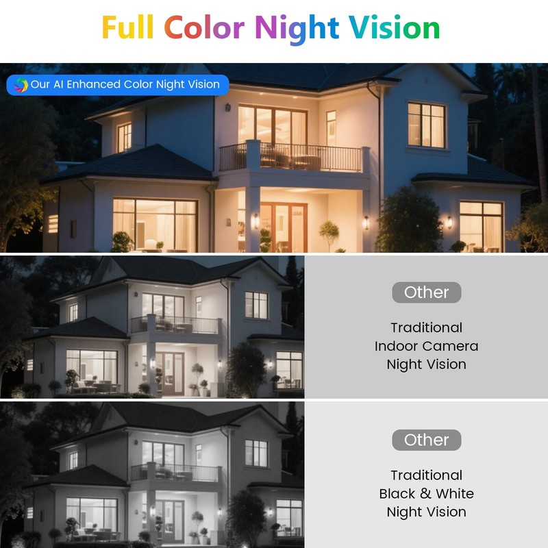 5MP 3K Magnetic Window Camera, Indoor Window Security Camera for Home with Fu... gallery