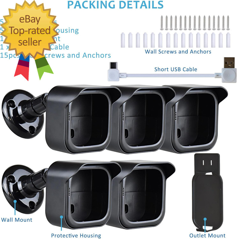 All New Blink Outdoor 4Th & 3Rd Gen Camera Mount Bracket 5 Pack Full Weather gallery