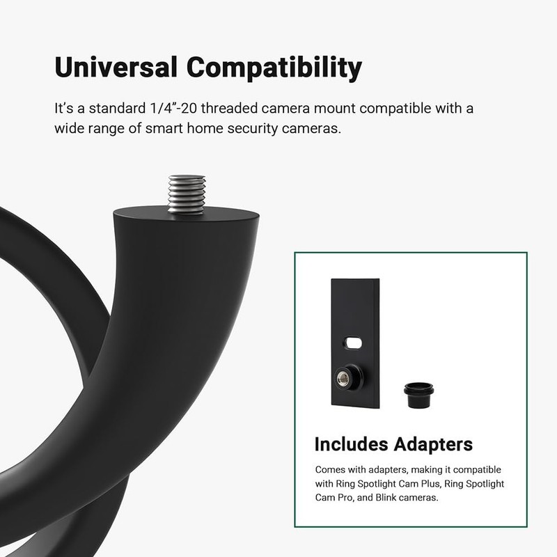 Flexible Twist Mount For Indoor And Outdoor Security Cameras Unversally Compatib gallery