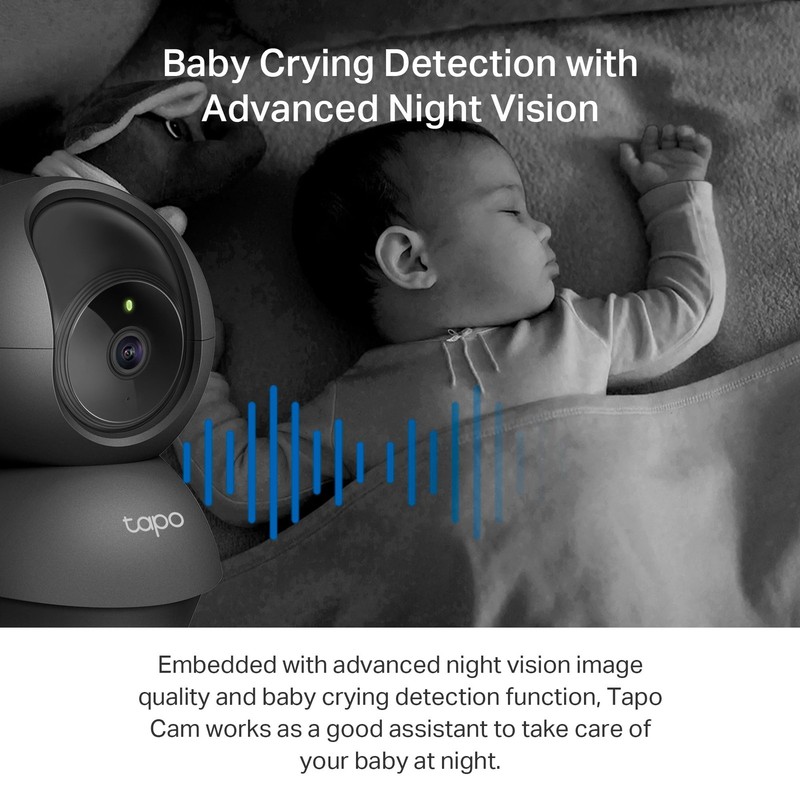 2K Indoor Pan/Tilt Wired Security Camera - Works as a Baby Monitor & Pet Came... gallery