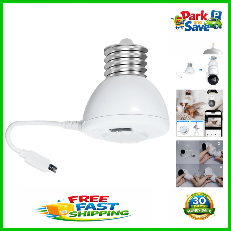 Smart EC27 Connector for P1 Security Camera – No Batteries Needed, Easy Install