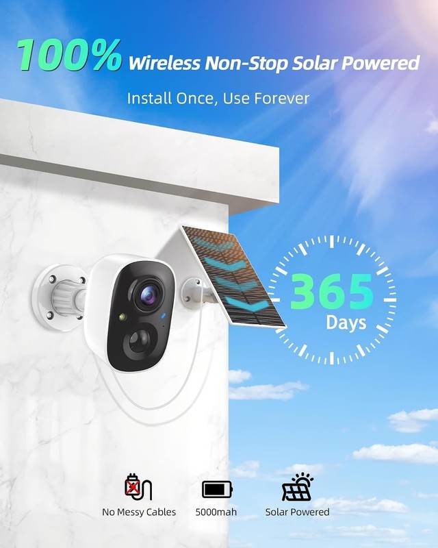 Weatherproof 2K Outdoor Camera, AI Motion Detection, 2 Pack gallery