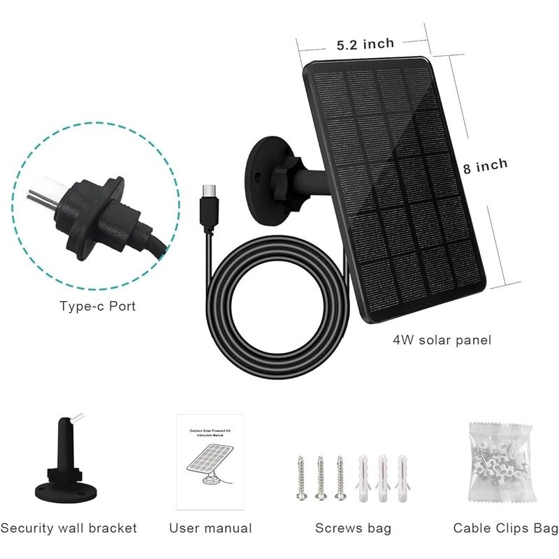 Solar Panel Blink Outdoor 4 Camera High Efficiency Waterproof Easy Install New gallery