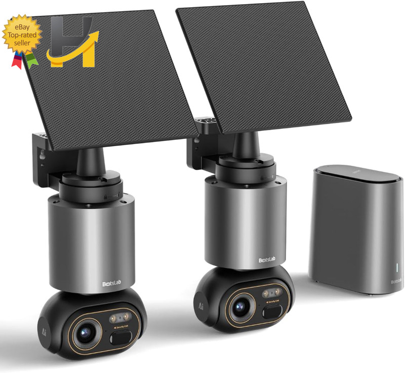 Security Cameras Wireless Outdoor 2 Cam-Kit 4K Color Night Vision