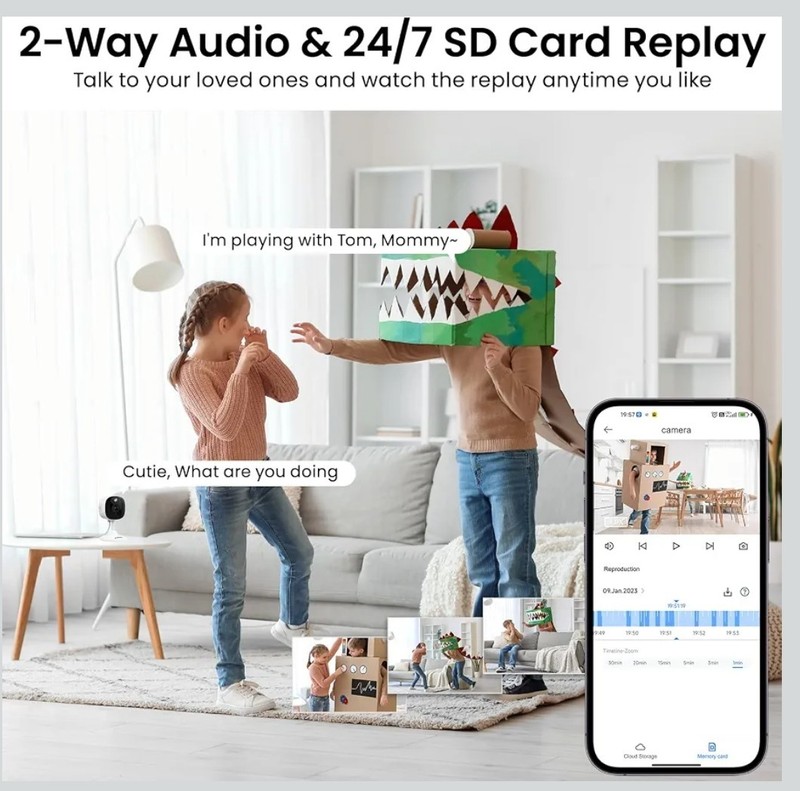 Aoqee C1 White 2K Indoor And Outdoor Wi-Fi Security Camera Pack Of 4 New gallery