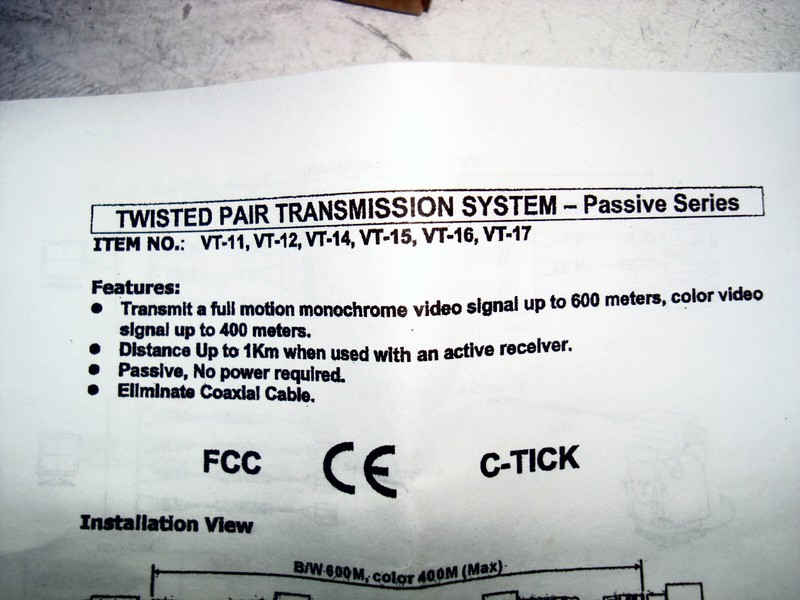 SUPER CIRCUITS VT-17 Twisted Pair Transmission System - New Open Box gallery
