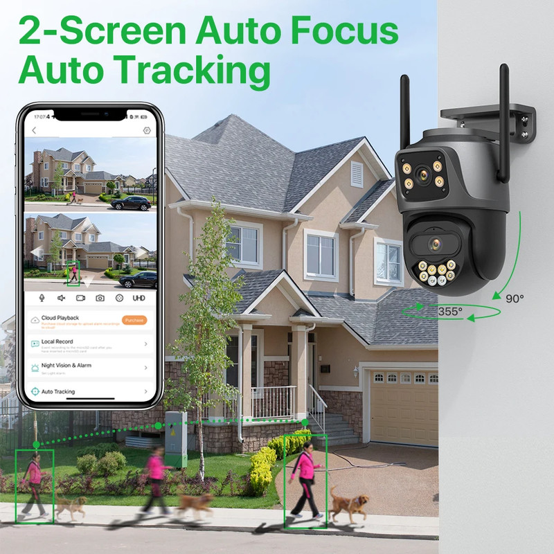 Outdoor 4MP/8MP HD Wifi Security Camera with Auto Tracking, Night Vision 🔥 gallery