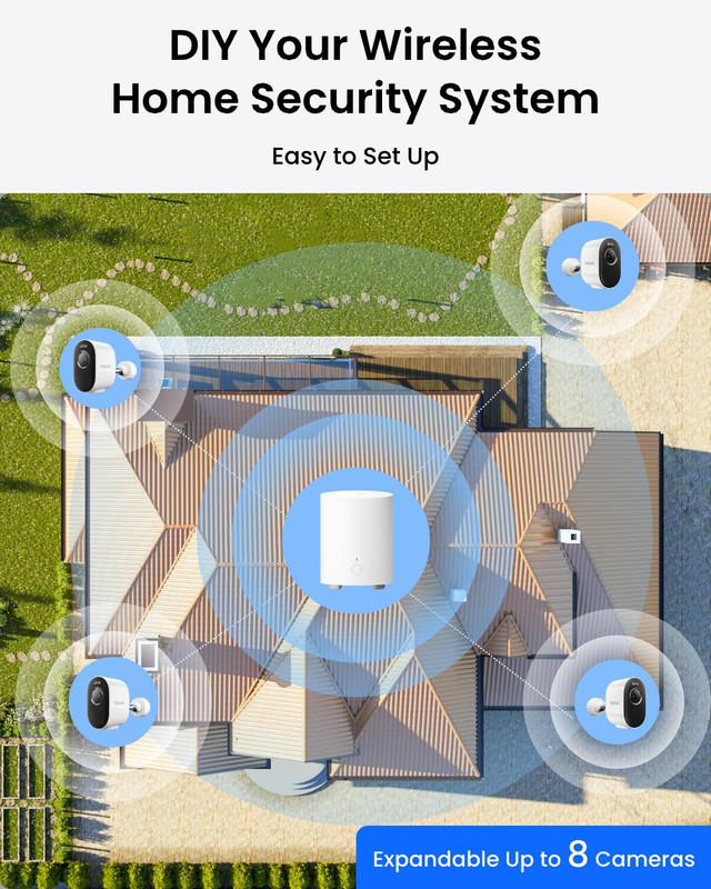 Home Hub Mini with 2X Argus 3 Pro+Solar Panel, Solar Security Cameras Wireless O gallery