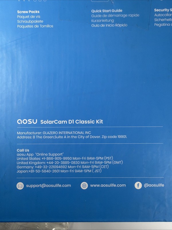 Aosu Solar-Powered Wireless Security Camera Kit SolarCam D1 Classic Kit gallery