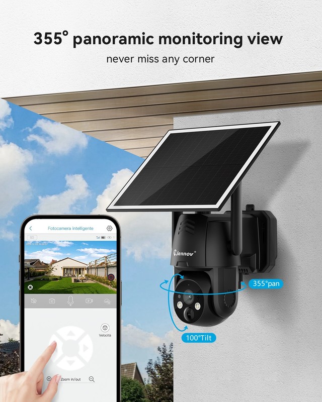 4G LTE Cellular Wireless Solar Security Cameras Outdoor 2K HD Color Night Vision gallery