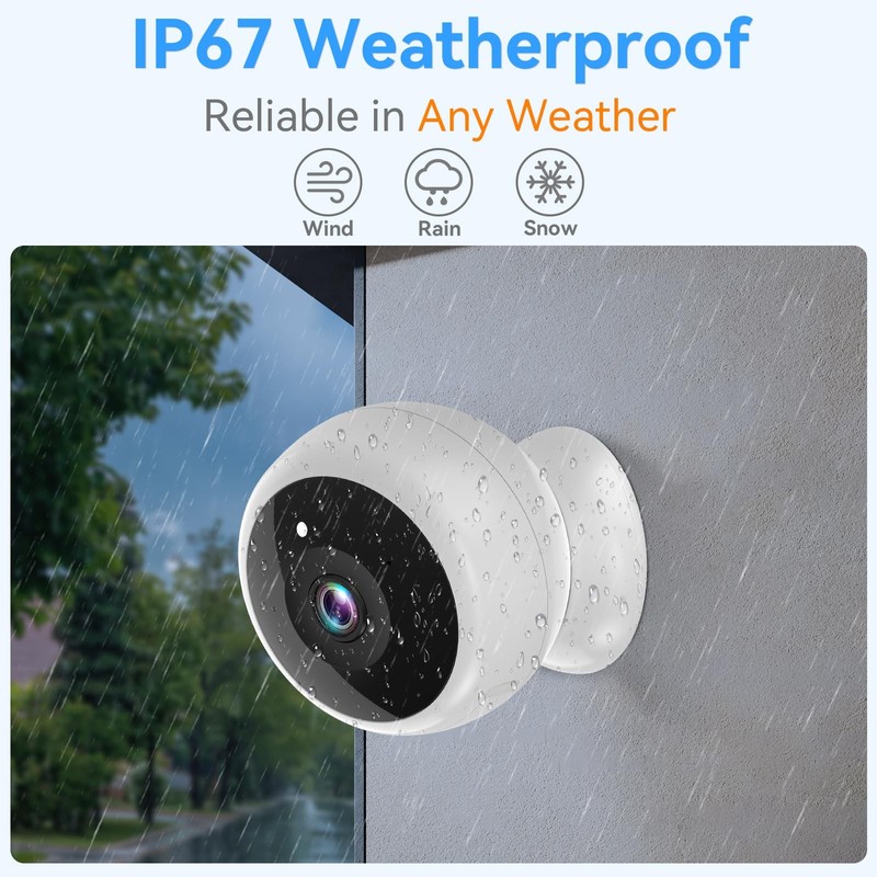 Magnetic Security Camera Wireless Indoor: 1 Minute Easy No Drilling Install 1... gallery