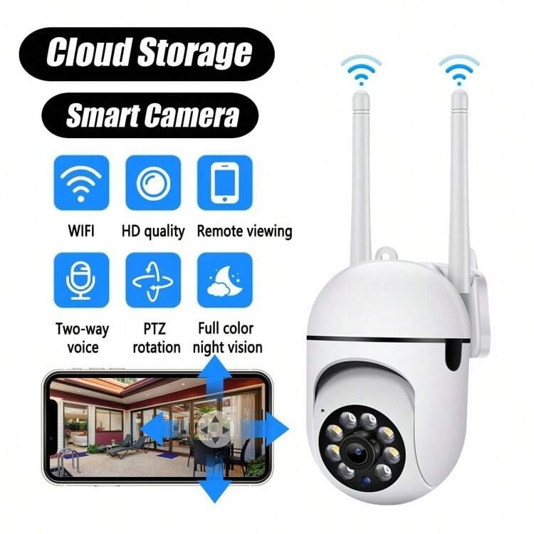 Outdoor Security Camera, 1080p IP Cam 2.4G IP66 Waterproof Night Vision Motion gallery