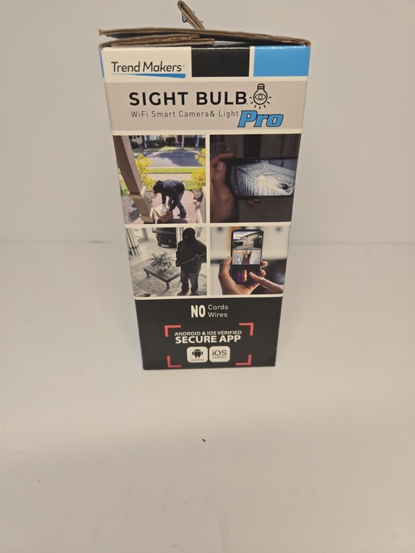 New Sight Bulb WiFi Smart Camera & Light Pro, 75W Equivalent LED Light Open Box gallery