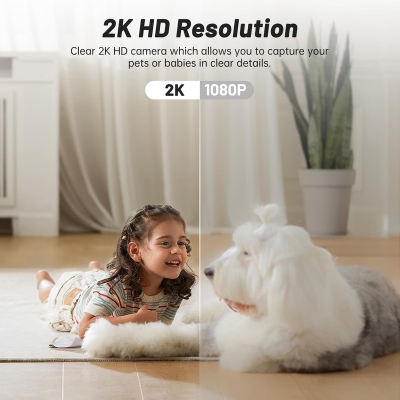 Security Camera, 5G&2.4G Security Cameras Wireless Outdoor,2K Camera, 360° Pack2 gallery