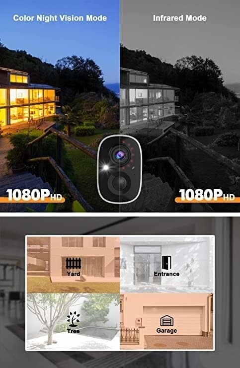 Camaras De Seguridad Para Exterior WIFI Inalambrica Con Vision Nocturna Wi-Fi 2K gallery