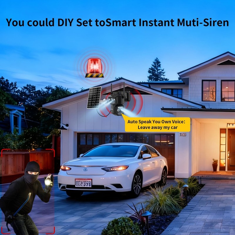 Cameras Wirelss Outdoor Solar Powered for Home , 360 View Outside ,Motion Det... gallery