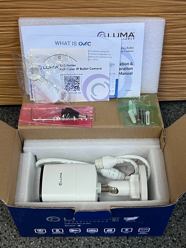 Luma LUM-410-BUL-IP-WH 8MP 410 Series IP Bullet Camera PoE Outdoor White OvrC gallery