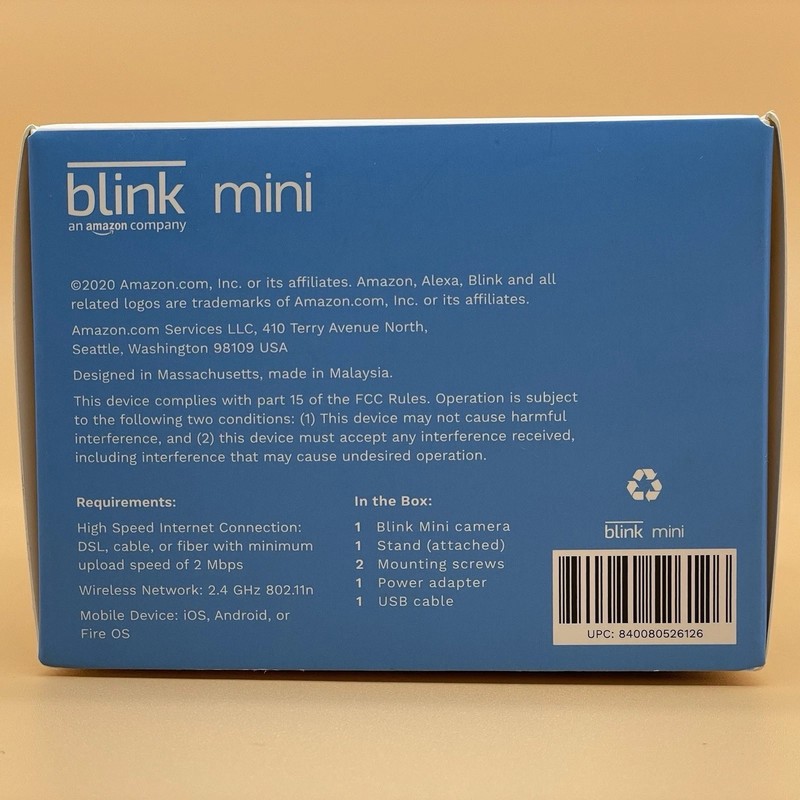 Blink Mini Security Camera BCM00300U, Indoor Plug-In HD Resolution Camera Black gallery
