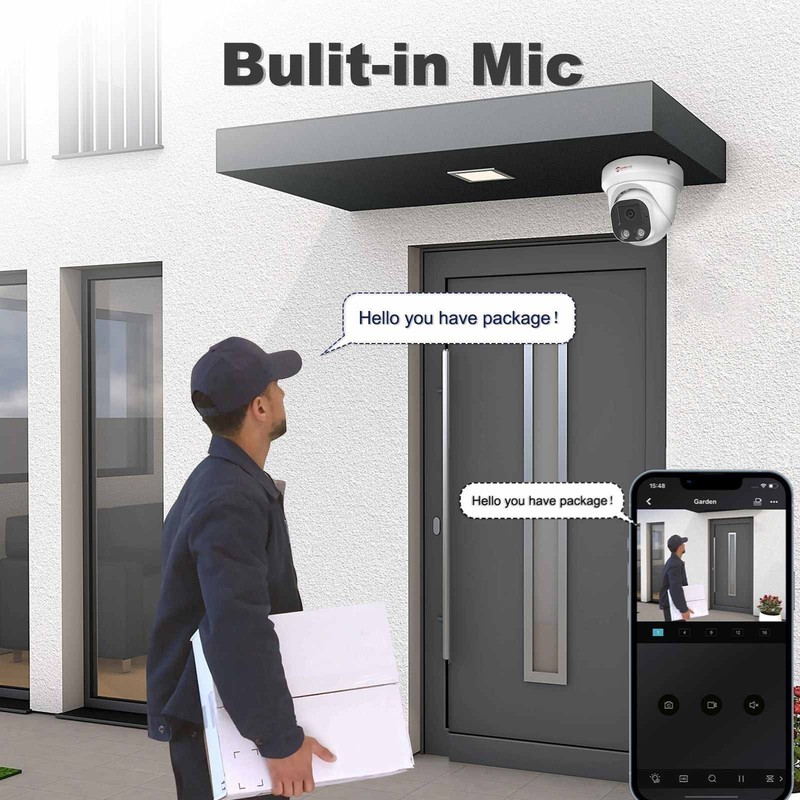 Anpviz 4MP Outdoor PoE IP Camera, AI Human Detection Color Night Vision, ONVIF gallery