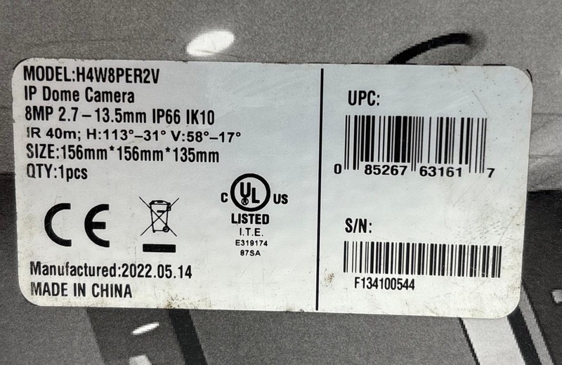Honeywell Performance Series IP Dome Camera 8 MP NTSC Plug & Play Micro SD - NEW gallery