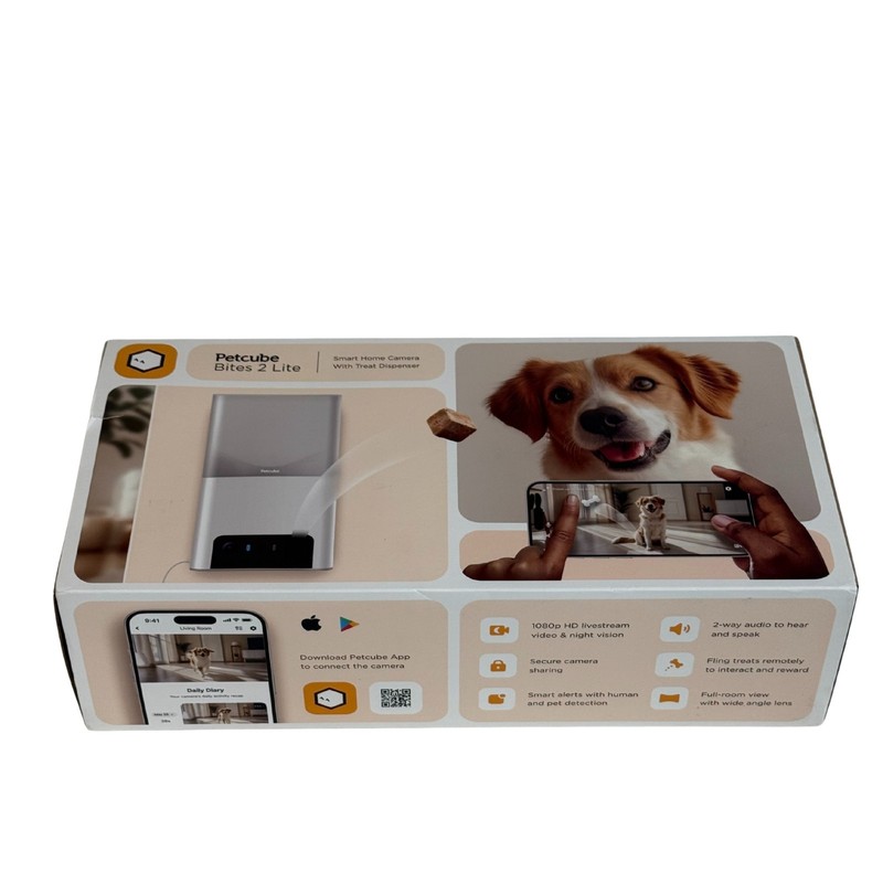 Petcube Bites 2 Lite Smart Pet Camera WiFi Treat Dispenser 1080p HD Open Box gallery
