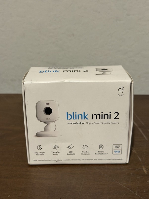 NEW Blink Mini 2 Indoor and Outdoor Plug-in smart security camera HD night