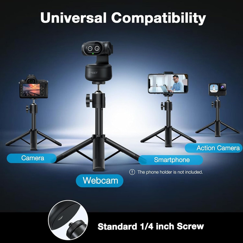 PIXY Dual-Camera Ai-Powered PTZ Camera 4K with Tripod, AI Tracking, PDAF&AI Auto gallery