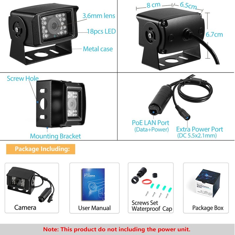 HD 8MP POE IP Small ,IR Night Vision 3.6mm Lens Mini Indoor Outdoor POE IP Ca... gallery