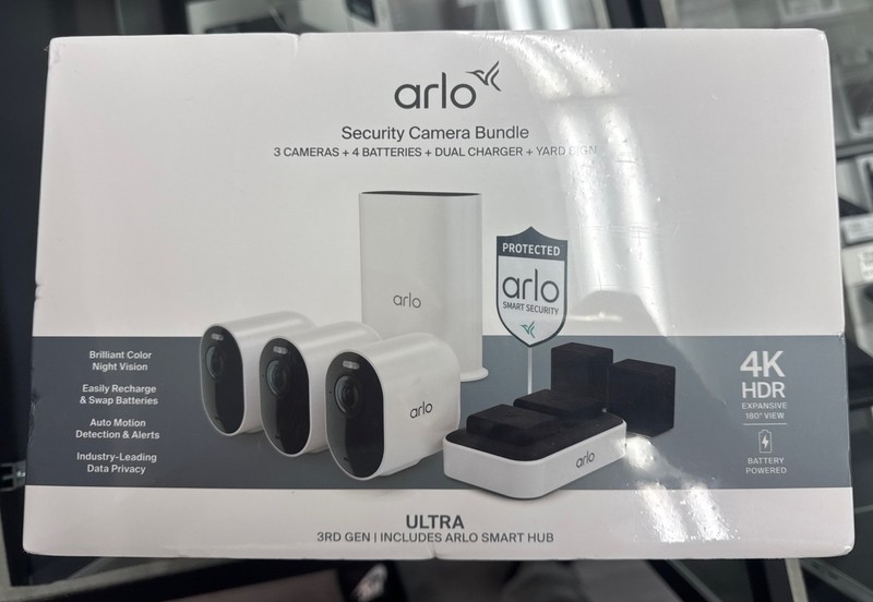Arlo Security Camera Bundle Ultra 3rd Gen New Sealed VMS5350-1BYNAS 193108149808