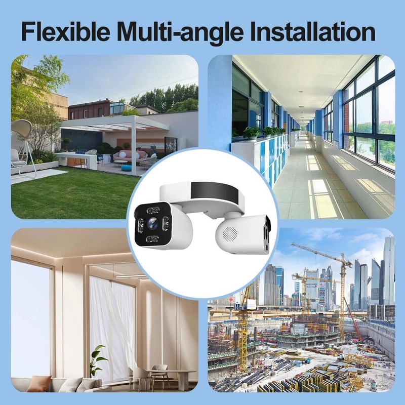 Dual Lens WiFi Outdoor Cameras For Home Security, 2.5K/5MP House Cameras With... gallery