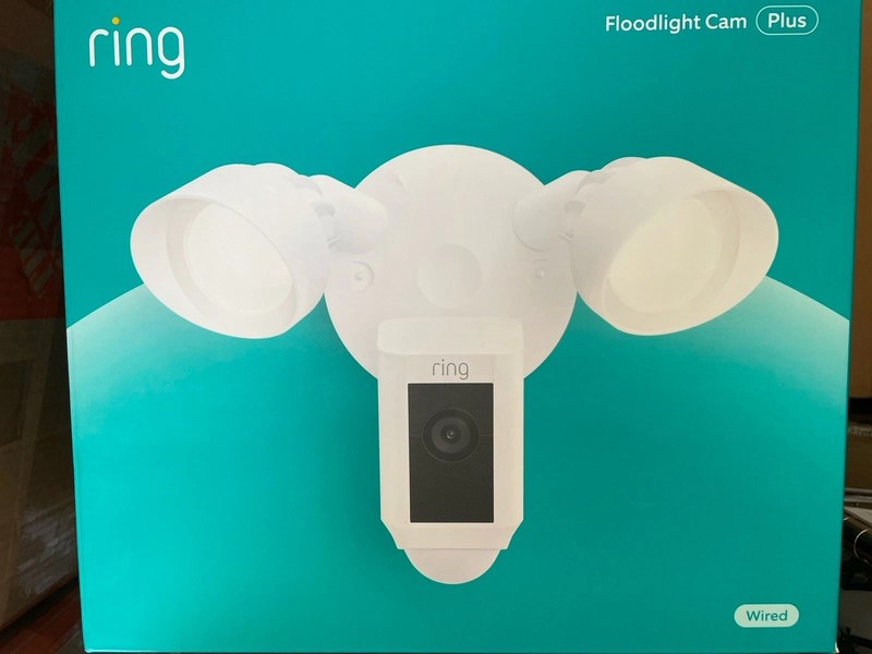Ring Floodlight Cam Wired Plus Surveillance Camera – White