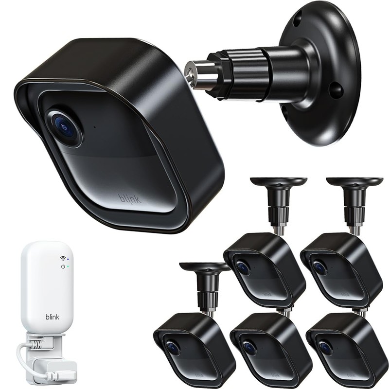 5 PACK Blink Outdoor Camera Mount with Sync Module Outlet Wall Mount, Black