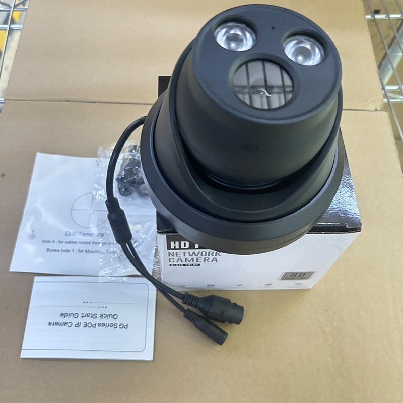 Vikylin Turret 7/24 recording Color 5MP POE CAMERA MIC Outdoor Black/White Onvif gallery