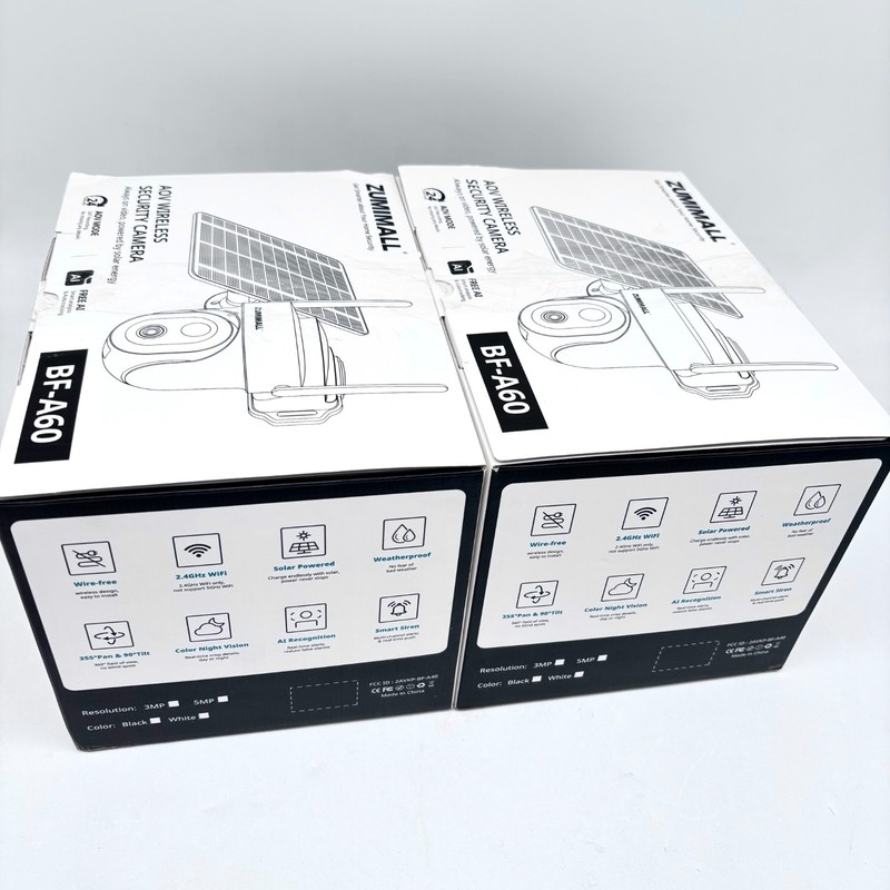 2 PCS ZUMIMALL Weatherproof AOV Wireless Security Camera with Solar Panel BF-A60 gallery