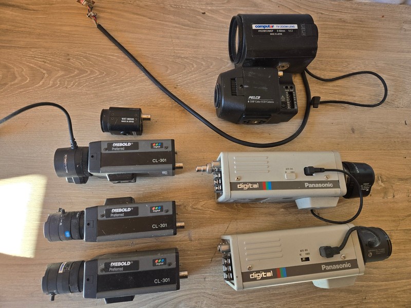 SECURITY CAMERA LOT Diebold CL-301 x3, Panasonic WV-CL354 x2 Pelco x1, Computar