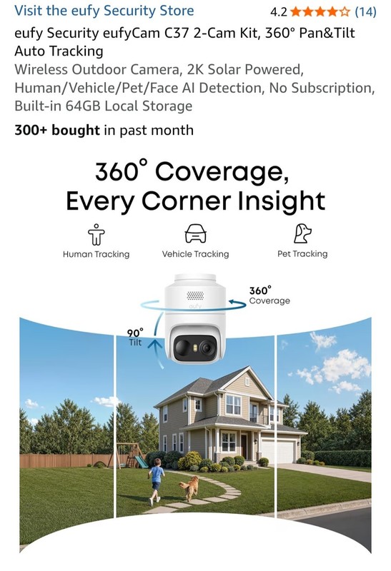 Eufy Security EufyCam C37 2-Cam Kit gallery