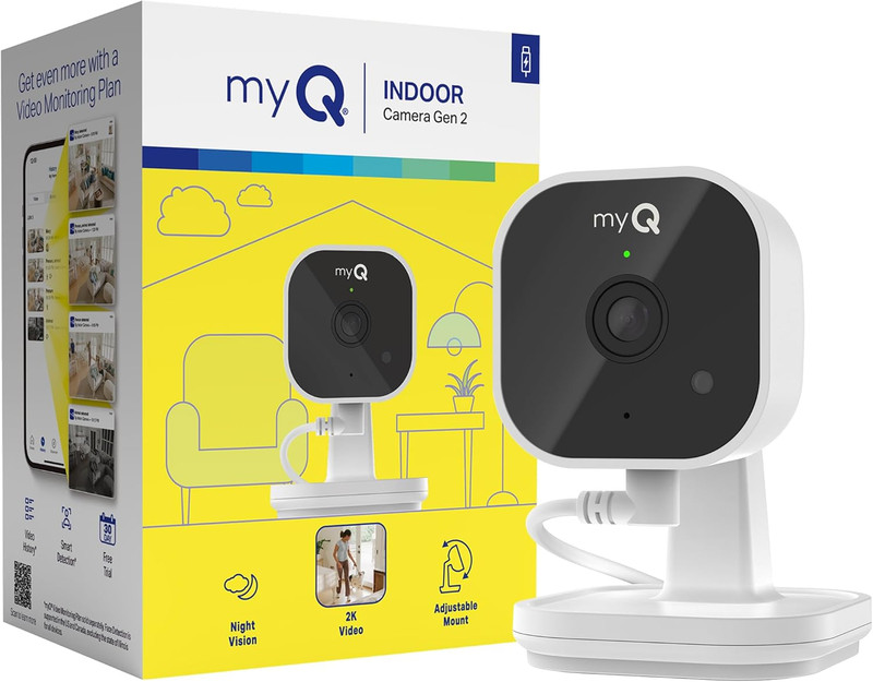 Myq Indoor Plug-In Security Camera Gen 2 – 2K Smart Wi-Fi Camera with Night Visi gallery